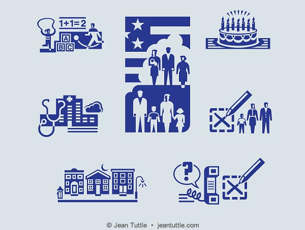 United States Bureau of the Census icons